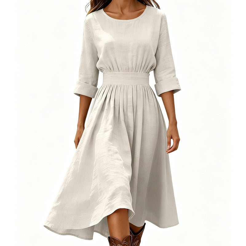 Robe décontractée à taille cintrée pour femme
