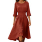 Robe décontractée à taille cintrée pour femme