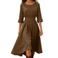 Robe décontractée à taille cintrée pour femme