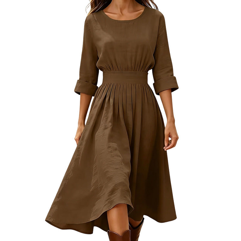 Robe décontractée à taille cintrée pour femme