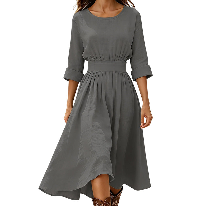 Robe décontractée à taille cintrée pour femme