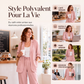 Ensemble 2 pièces blazer et pantalon décontracté pour femme
