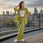 Ensemble 2 pièces blazer et pantalon décontracté pour femme