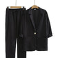 Ensemble 2 pièces blazer et pantalon décontracté pour femme