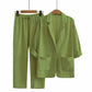 Ensemble 2 pièces blazer et pantalon décontracté pour femme