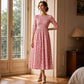 Robe à smocks et imprimé floral pour femme