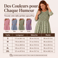 Robe à smocks et imprimé floral pour femme