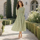 Robe à smocks et imprimé floral pour femme