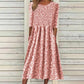 Robe à smocks et imprimé floral pour femme
