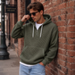 📢📢50 % DE RÉDUCTION !! ⏰ Sweat à capuche en maille à demi-zip pour homme