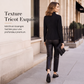 ✨ OFFRE PRIVILÈGE · -50 % | Blazer Femme Texturé à Col Montant