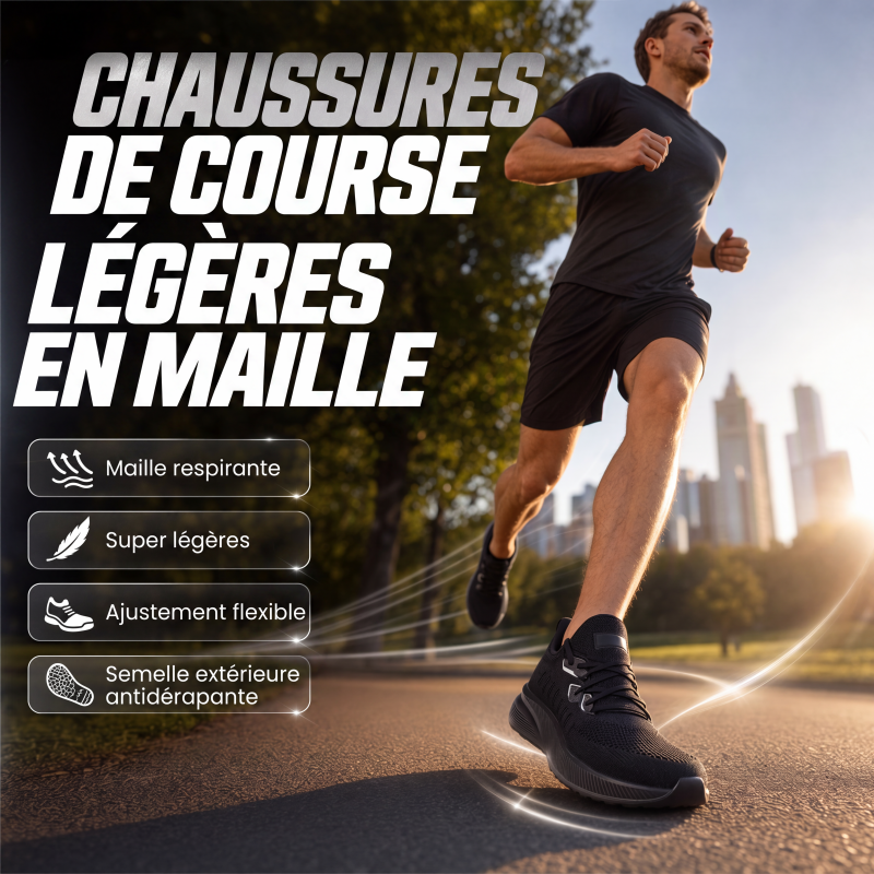 Chaussures de course légères et respirantes pour hommes