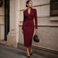 Robe blazer élégante asymétrique à boutonnage simple pour femme