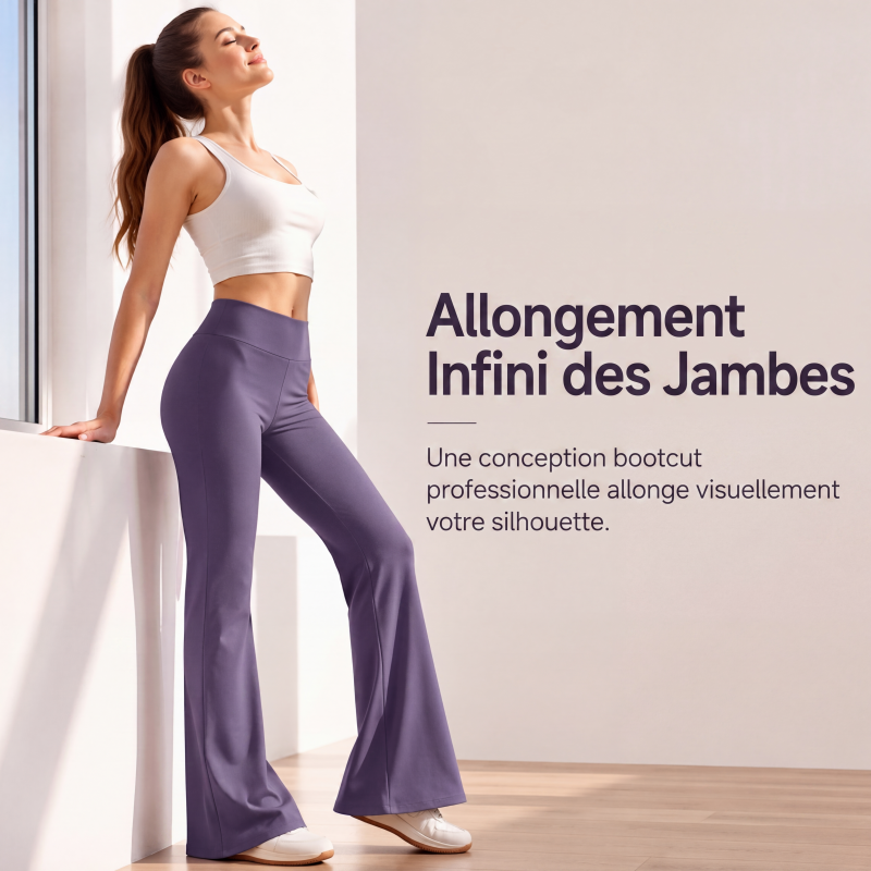 Pantalon de yoga évasé effet lift