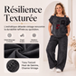 Ensemble haut épaules dénudées et pantalon large pour femme
