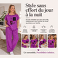 Ensemble haut épaules dénudées et pantalon large pour femme