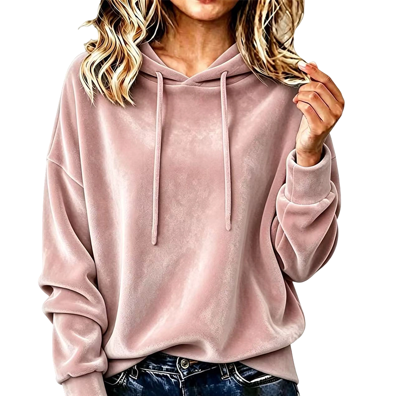 Sweats à capuche confortables avec cordon de serrage pour femmes