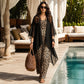 Ensemble robe longue fluide chic et cache-maillot pour femme