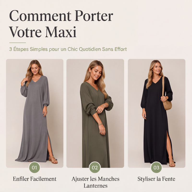 Robe longue élégante avec fente