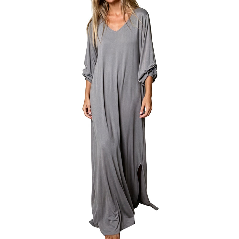 Robe longue élégante avec fente