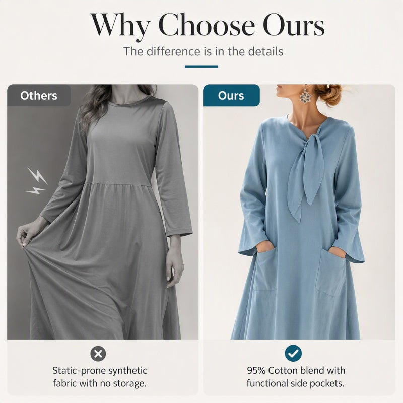 Robe midi ample et décontractée