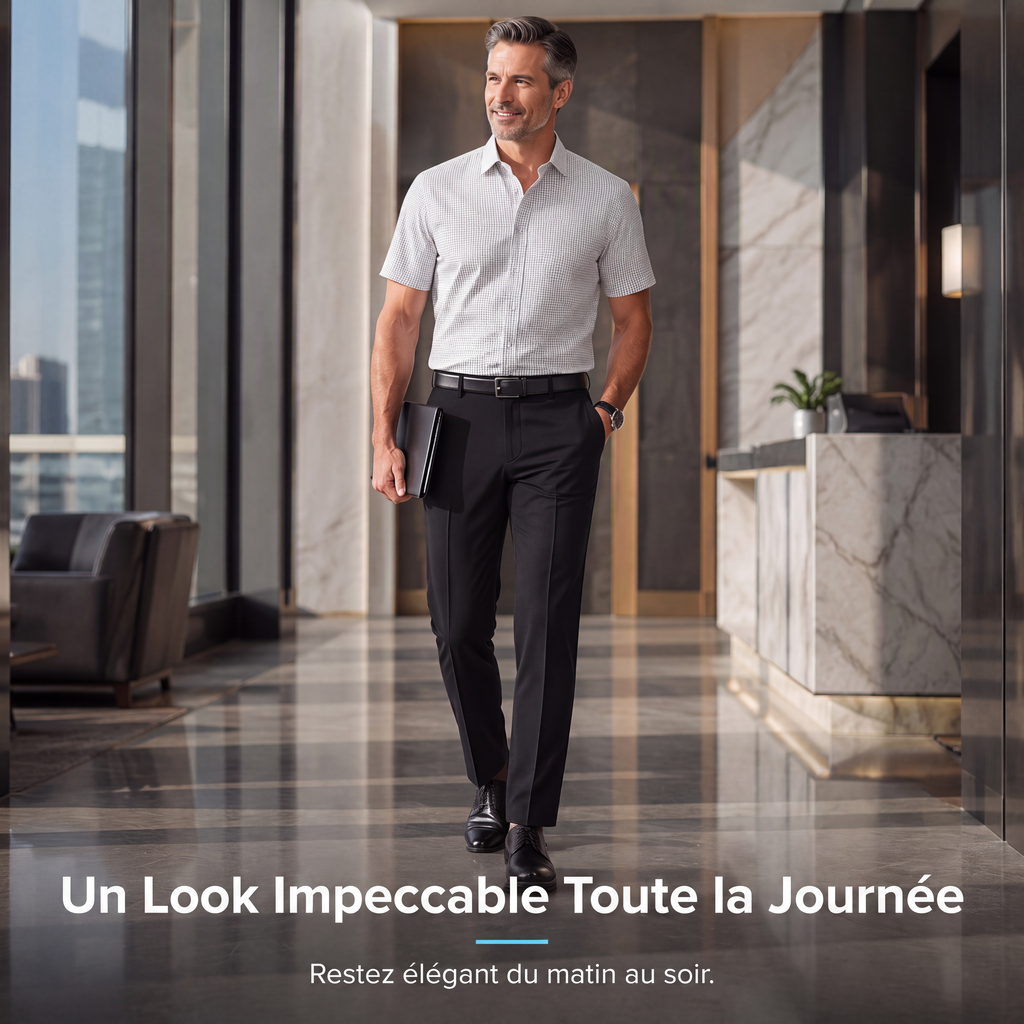 Pantalons décontractés en soie glacée pour homme
