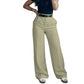 Pantalon décontracté à taille haute et coupe droite pour femme