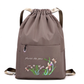 Sac à dos vintage à cordon pliable pour femmes