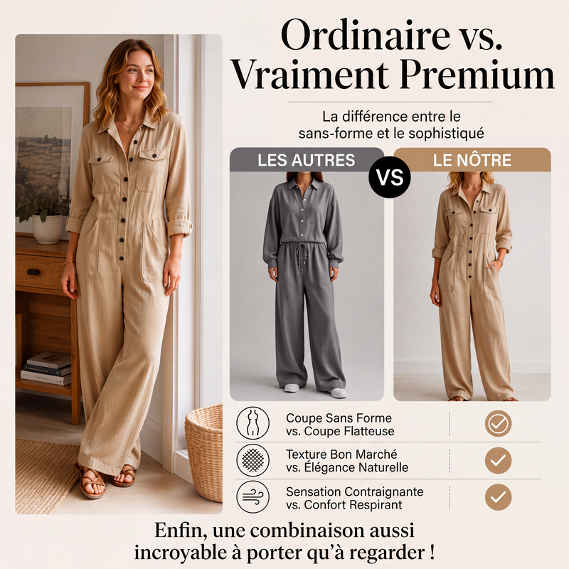 Combinaison cargo large pour femme