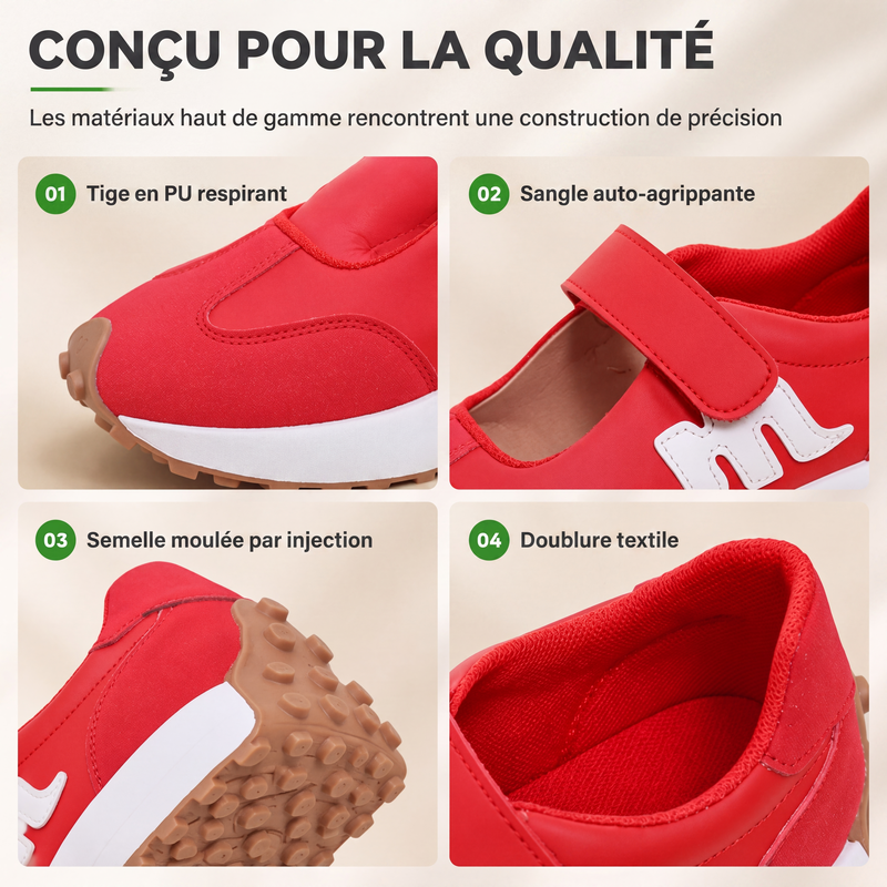 Baskets Mary Jane décontractées légères pour femme