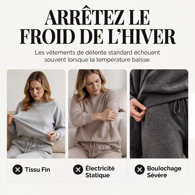 Ensemble sweat à capuche en maille torsadée pelucheuse et pantalon pour femme