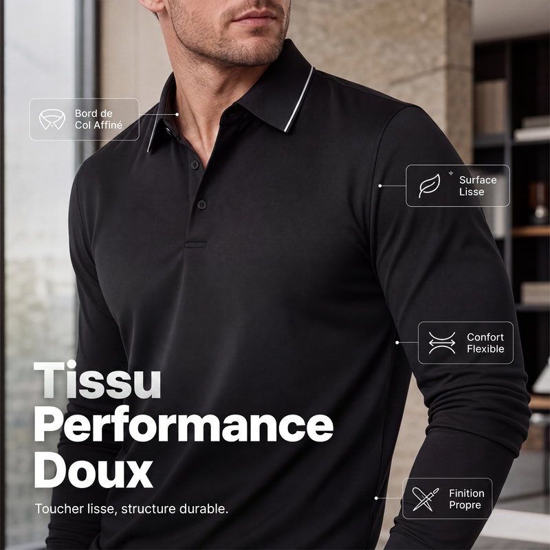 Polo de sport de golf à manches courtes pour homme