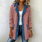 Veste décontractée en jean à patchwork pour femme