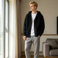 Cardigan en maille à capuche pour homme, pull/veste décontracté(e) ample à boutons