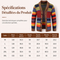 Cardigan en maille rayé à col châle pour homme