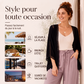 Cardigan en dentelle ajourée ample pour femme