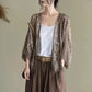 Cardigan en dentelle ajourée ample pour femme