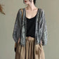 Cardigan en dentelle ajourée ample pour femme