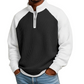 T-shirt à quart de zip en maille nid d'abeille pour hommes