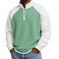 T-shirt à quart de zip en maille nid d'abeille pour hommes