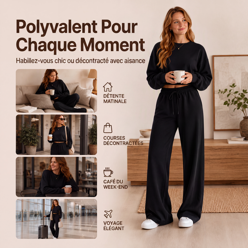 Ensemble 2 pièces sweat et pantalon pour femme