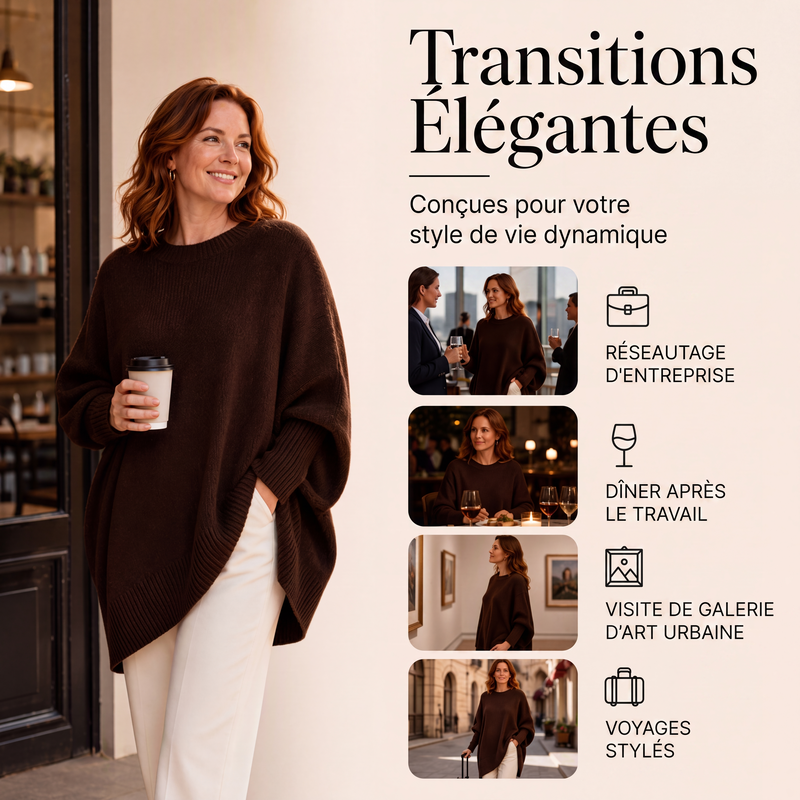 Pull-over col ras du cou pour femmes grande taille