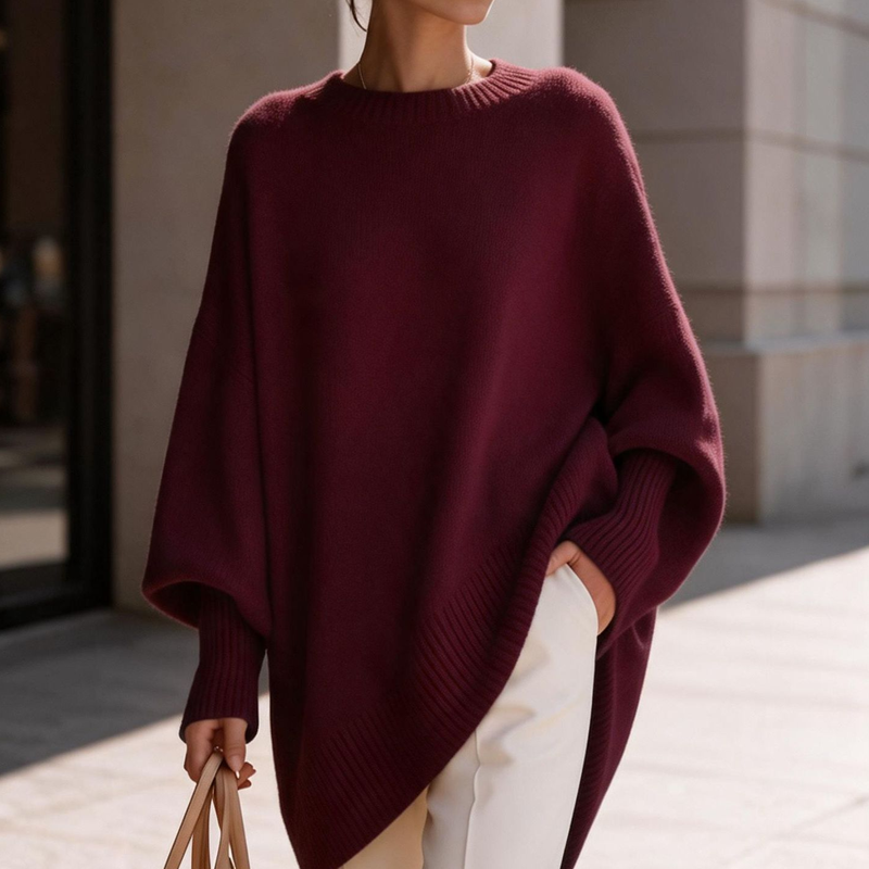 Pull-over col ras du cou pour femmes grande taille