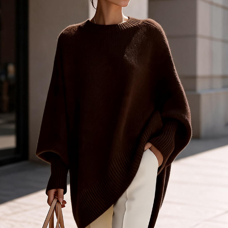 Pull-over col ras du cou pour femmes grande taille