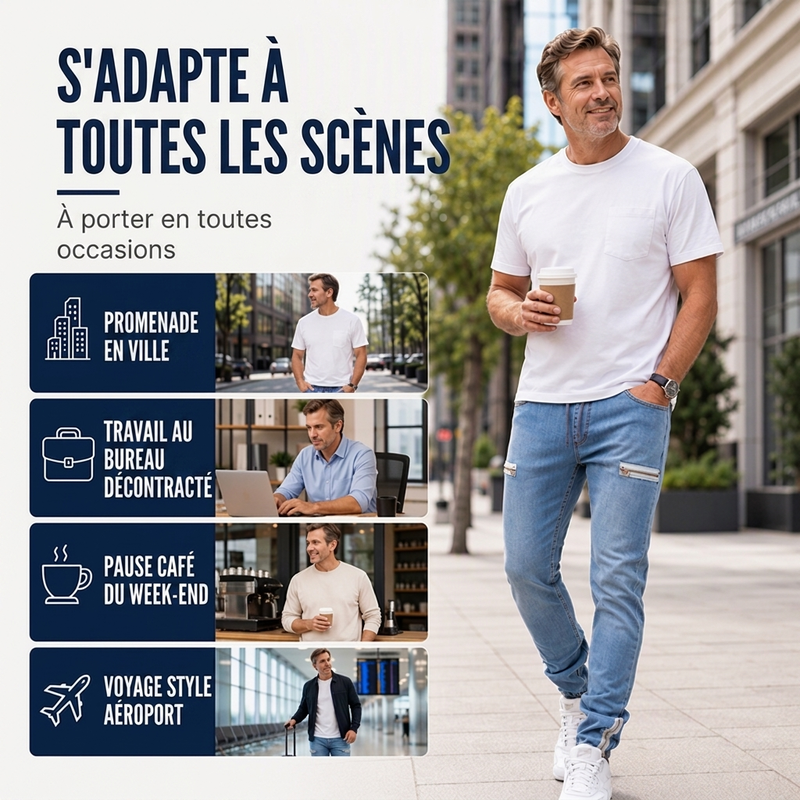 👖 LE DENIM EN MODE CASUAL | Jogger Homme en Denim Coupe Slim -50 %