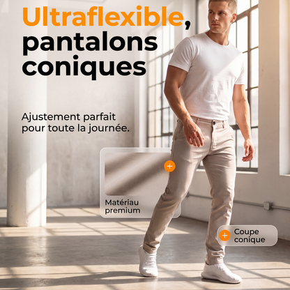 👖 50 % DE RÉDUCTION | Finis les pantalons de tous les jours rigides – Pantalon stretch moderne pour homme à coupe étroite
