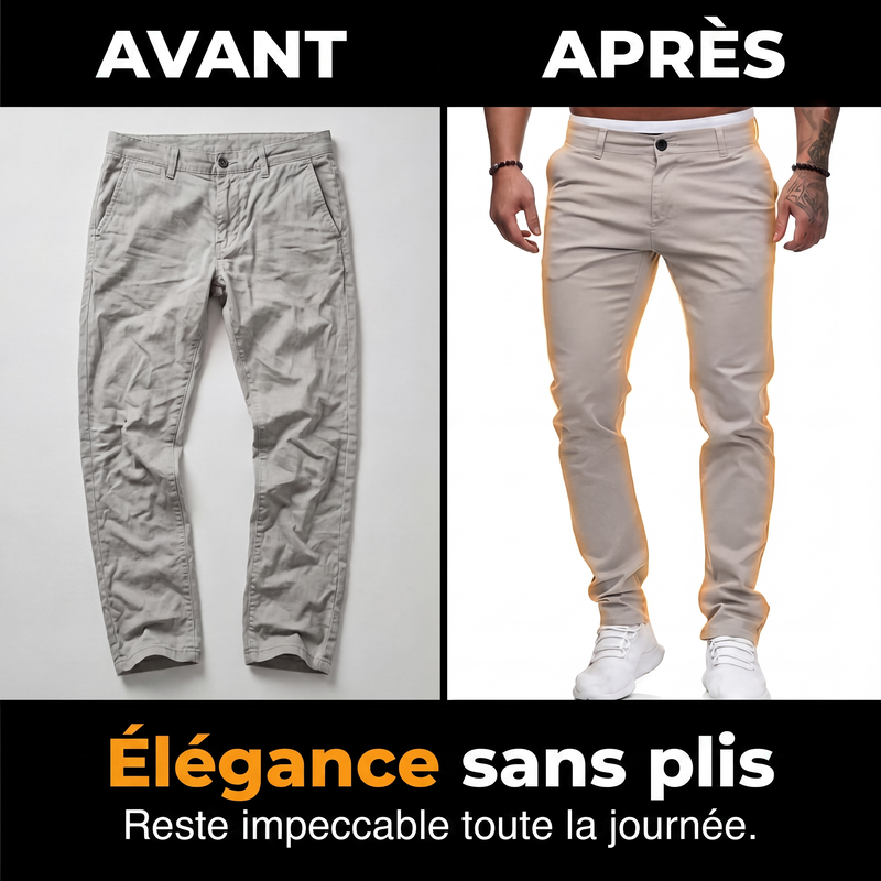 👖 50 % DE RÉDUCTION | Finis les pantalons de tous les jours rigides – Pantalon stretch moderne pour homme à coupe étroite