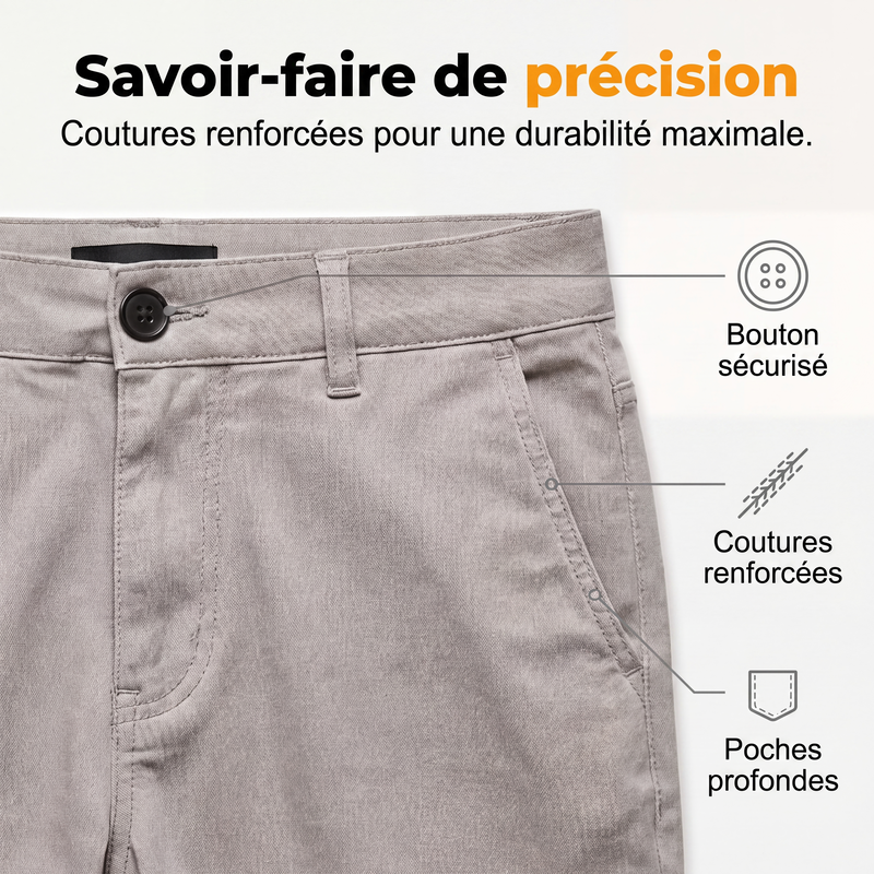 👖 50 % DE RÉDUCTION | Finis les pantalons de tous les jours rigides – Pantalon stretch moderne pour homme à coupe étroite