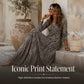 Robe longue à manches longues décontractée pour femme, imprimé léopard