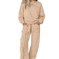 Ensemble composé d'un sweat-shirt à col rond et d'un pantalon à jambes larges pour femme